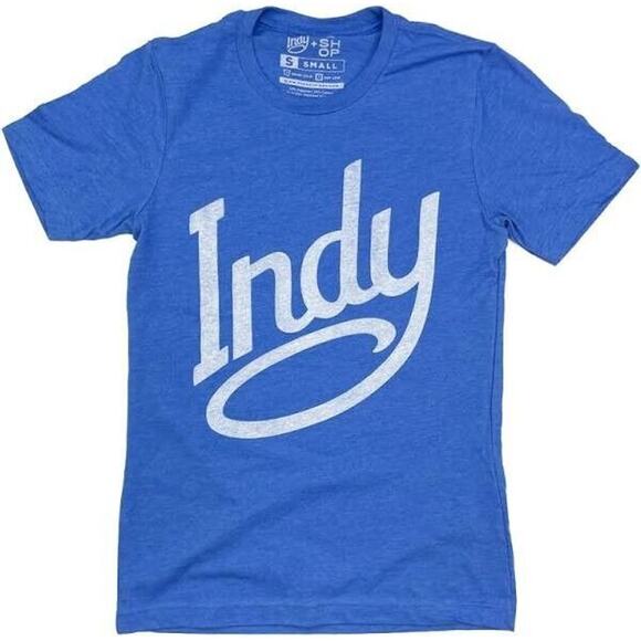 Visit Indy Indianapolis Blue T-Shirt New - Closeout = Last Ones! - Picture 1 of 1
